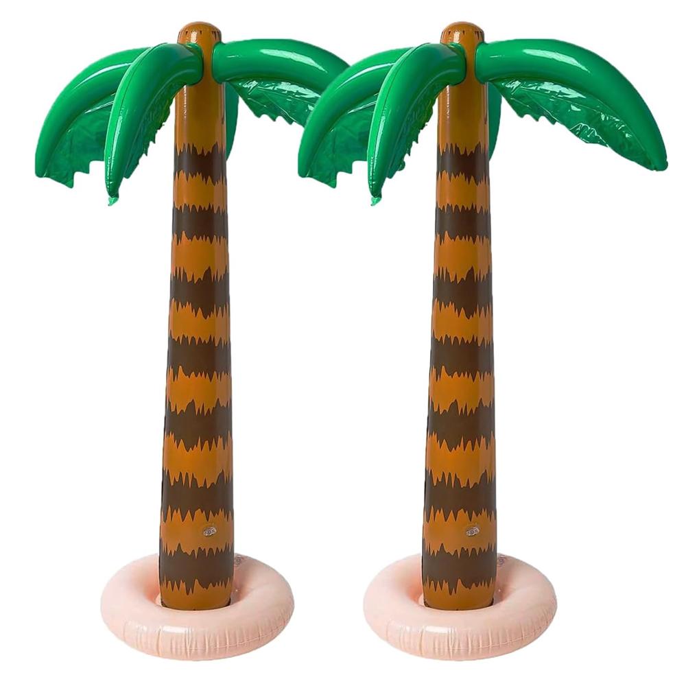 2 Pezzi Albero di Palma Gonfiabile Taglia Grande Albero di Cocco Decorazione Festa Piscina Spiaggia Palloncino Albero Accessorio