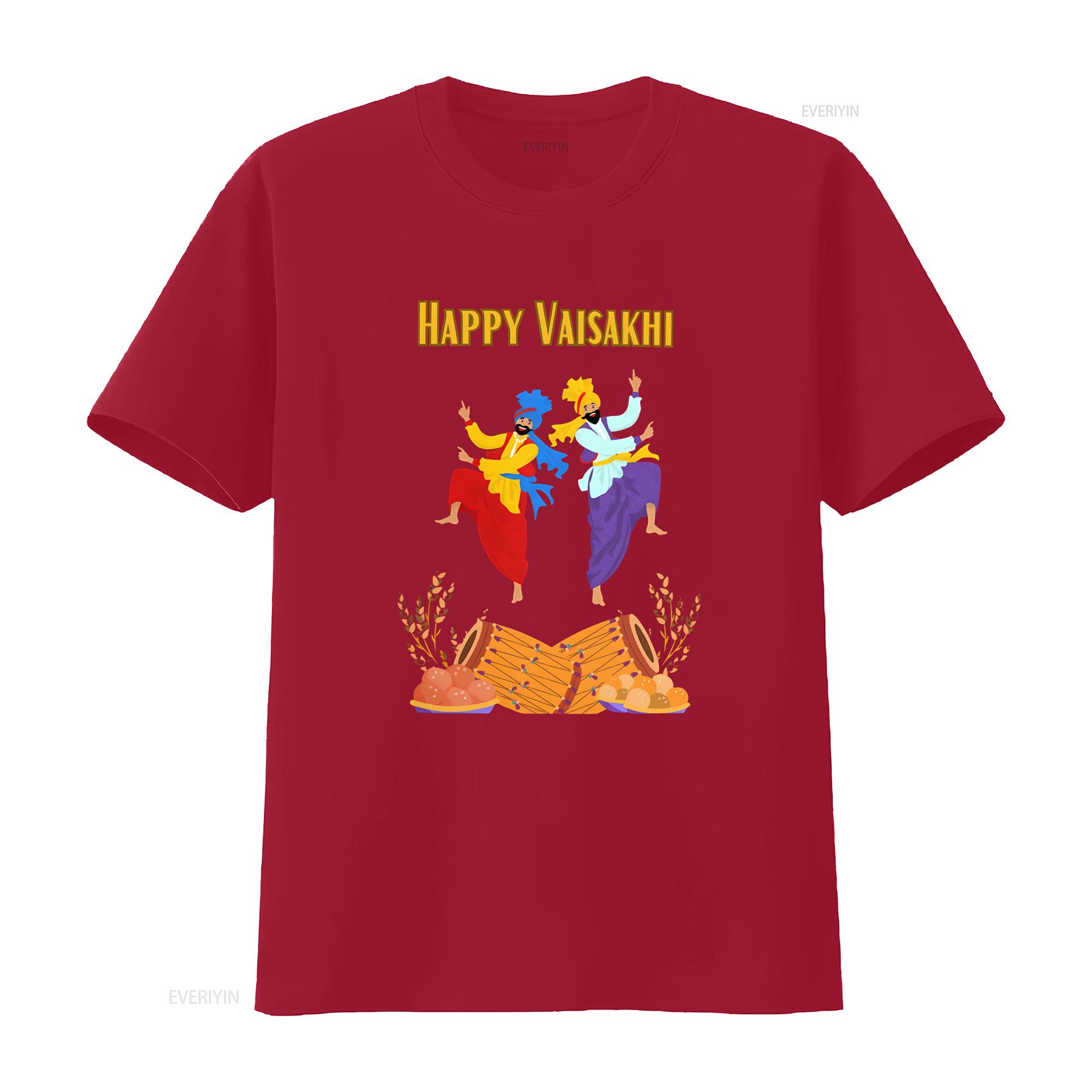 Vibrant Punjabi festival T Shirt with Bhangra Dancers Cultural Celebration vintage Washed Comfortable Versatile S