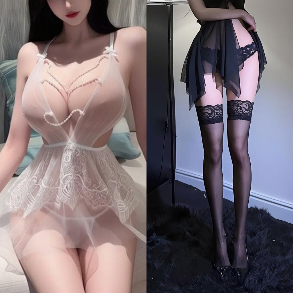 Sex Underwear Exposed Breasts Pure Desire Small Breasts Seduction Mesh Nightgown Hot No-take-off Suit Flirting Sex Underwear Uniform