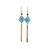 Elegant Burmese Jade Ruyi Knot Tassel Earrings with Abacus Beads