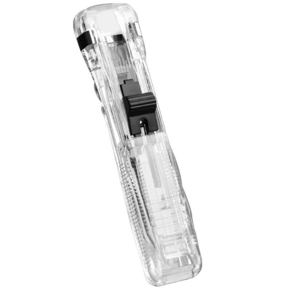 Hand Push Clip Pusher Traceless Paper Binding Clip Document File Stapler School Office