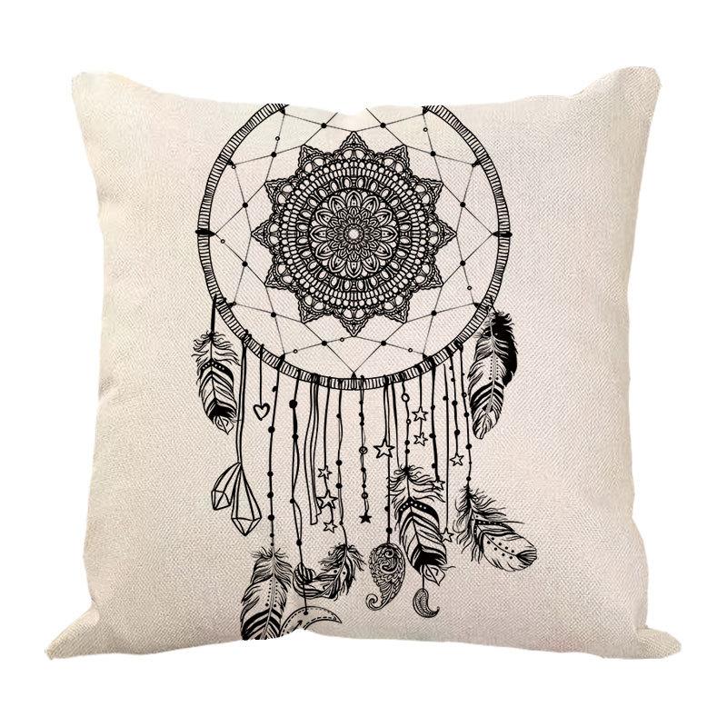 Dreamcatcher Printed Bay Window Decoration Pillow Case Car Waist Pad Pillow Sofa