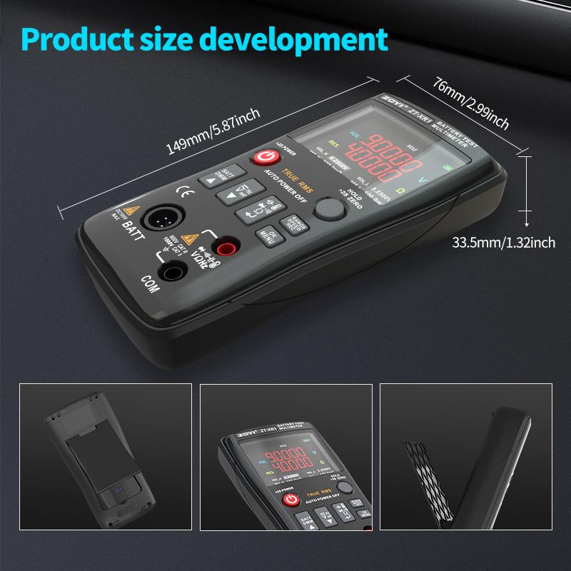ZOYI Professional 4.5-Digit Multi-Function Digital Multimeter Battery Internal Resistance Tester True Effective Value  ZT XR1