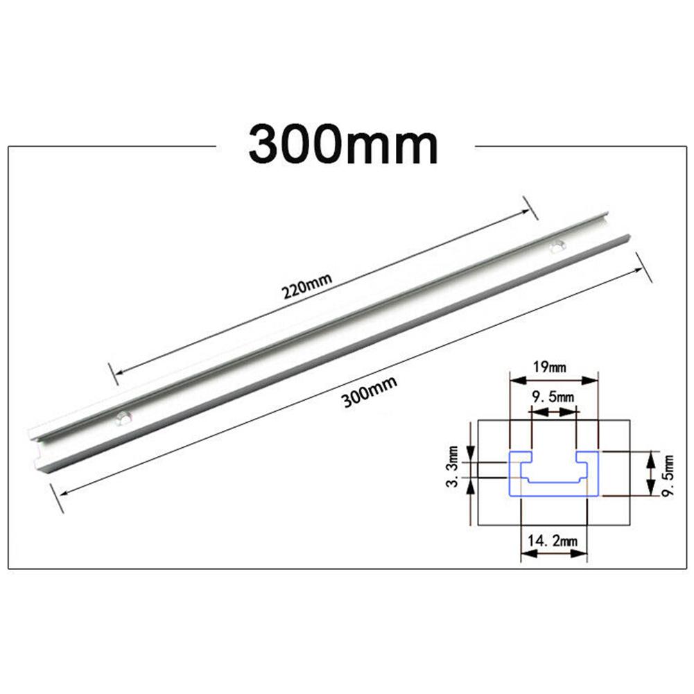 1Pc T-Slot Track 300-600MM Woodworking Chute Rail 19x9.5mm Miter Jig Tools For Woodworking Router Hand Tools