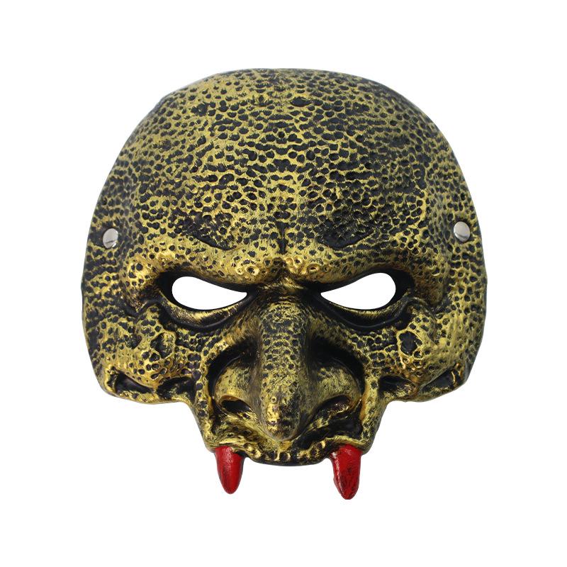 Masque de Carnaval Halloween du Bouffon Vert avec Crocs - Matériau PU