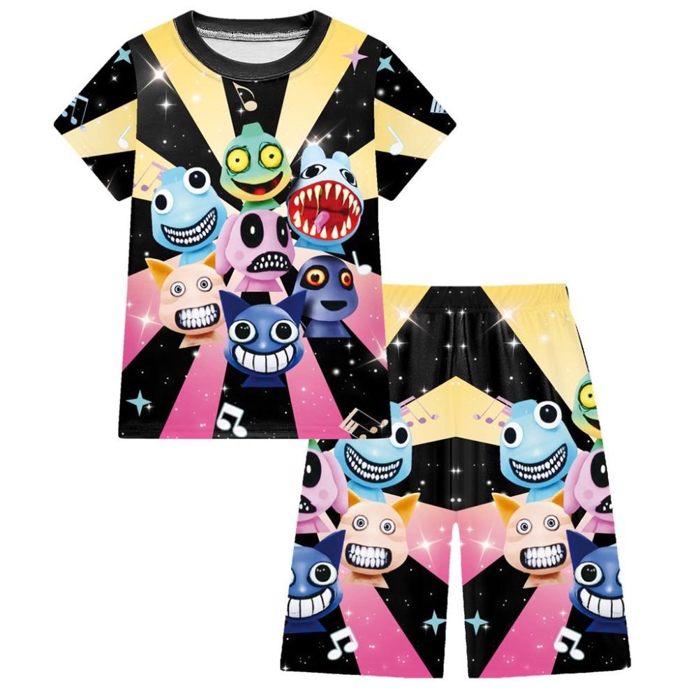 19849 Kids Boys Girls Animal Hospital Top Shorts Pajamas Sleepwear Sets