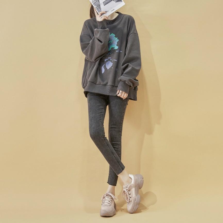 Genuine Leather Showing Feet Little Daddy's Shoes Women's New Autumn  Fashion Thick Soles Casual Versatile Sneakers