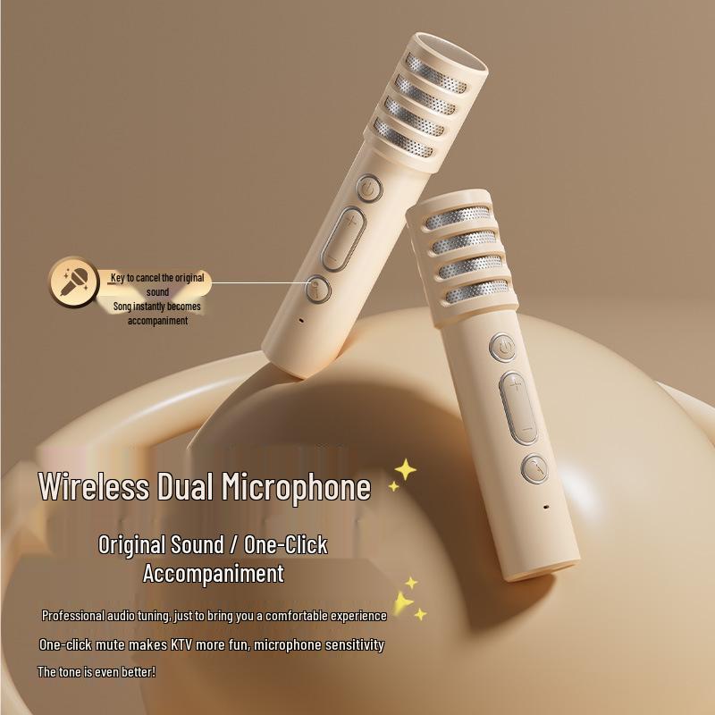 Karaoke Bluetooth Speaker with Microphone Set and Built-in Sound Card TAS2808