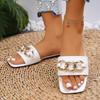 Fashion Women 2025 Band Flat Sandals Fashion Sexy Open Toe Outdoors Slides Luxurious Office Ladies Party Female Shoes