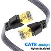RJ45 Network Cable Gaming Flat Nylon Braided Cable Internet Network Lan Patch Cord Lan Network Wire For Internet Router Server