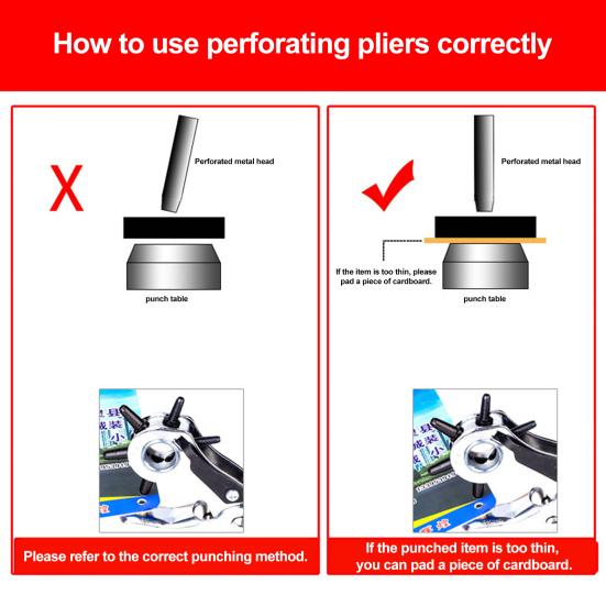 Yousheng Multi-purpose Punching Pliers Heavy Duty Faux Leather Hole Punch Belts Bands Shoes Straps Dog Collars Fabric DIY Craft Projects Puncher Tool