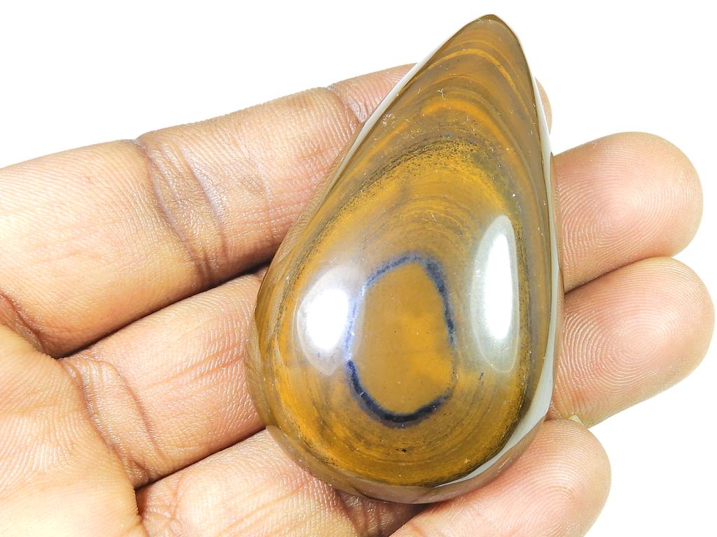 Natural Shiva Tiger Eye Pear Cabochon 250Cts.  Loose Gemstone 35X59MM SK-1401