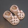 Toddler Walking Shoes Girls Sandals Ultra Soft Breathable Leather Shoes Anti-Collision Anti Slip Single Shoes