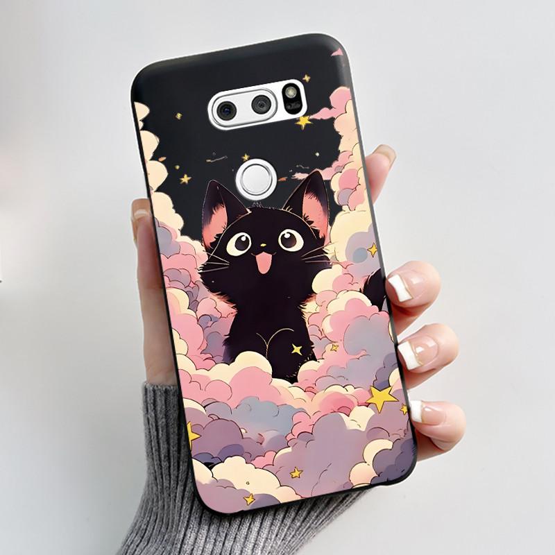 Casing For LG V30 V30+ V30S V30S+ V35 V35+ ThinQ Slim Soft Black Silicon Case Aesthetic Luxury Cute Cool Boys Girls Back Cover