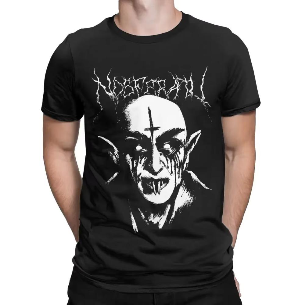 Black Metal Nosferatu Men's T Shirts Fashion Tees Short Sleeve Round Neck T-Shirt 100% Cotton Gift Idea Clothes
