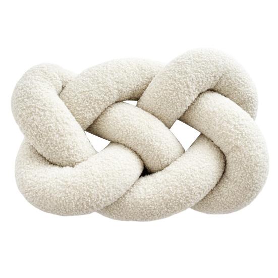 Knitted Knot Pillow Handmade Decorative Throw Pillows Soft Sofa Cushion Home Bedroom Decor Gift for Holidays Parties