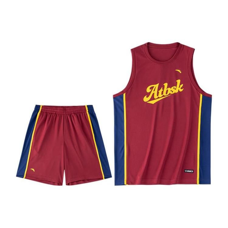Anta Basketball Collection Basketball Suit Men s Dark Rosy Red 952321201-2 L