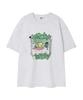 WACKY WILLY Kiki Vacation Graphic Short Sleeve T-Shirt Light Grey