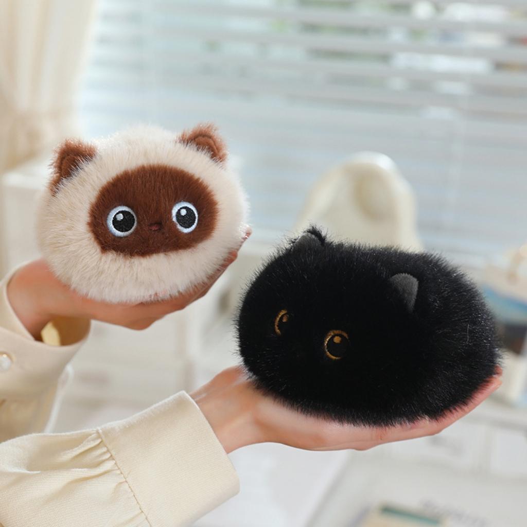 Peluche Carino Gatto Pancione per Alleviare lo Stress Squishy Ripieno Calico Siamese Gatto Nero Grasso Peluche Regalo di Compleanno per Bambini Decorazione per la Casa