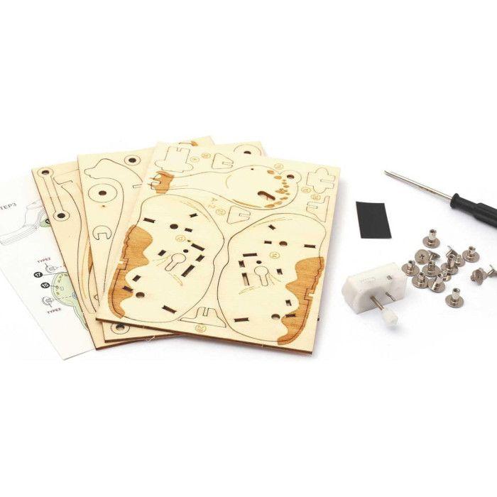 Maquette 3D Mécanique en bois - Diplodocus - Modélisme - Blanc - Enfant - 48 pièces