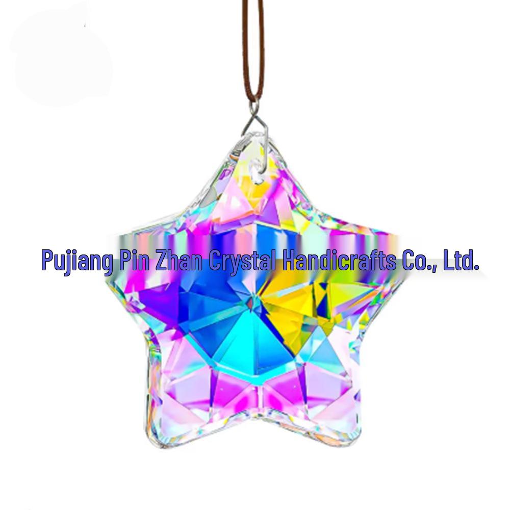 12 Constellations Moon & Pentagram Crystal Sun Catcher Pendant Set