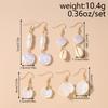 4pairs Summer Beach Conch Shell Drop Earrings for Women Girls Pearl Earrings Party Holiday Jewelry Gifts