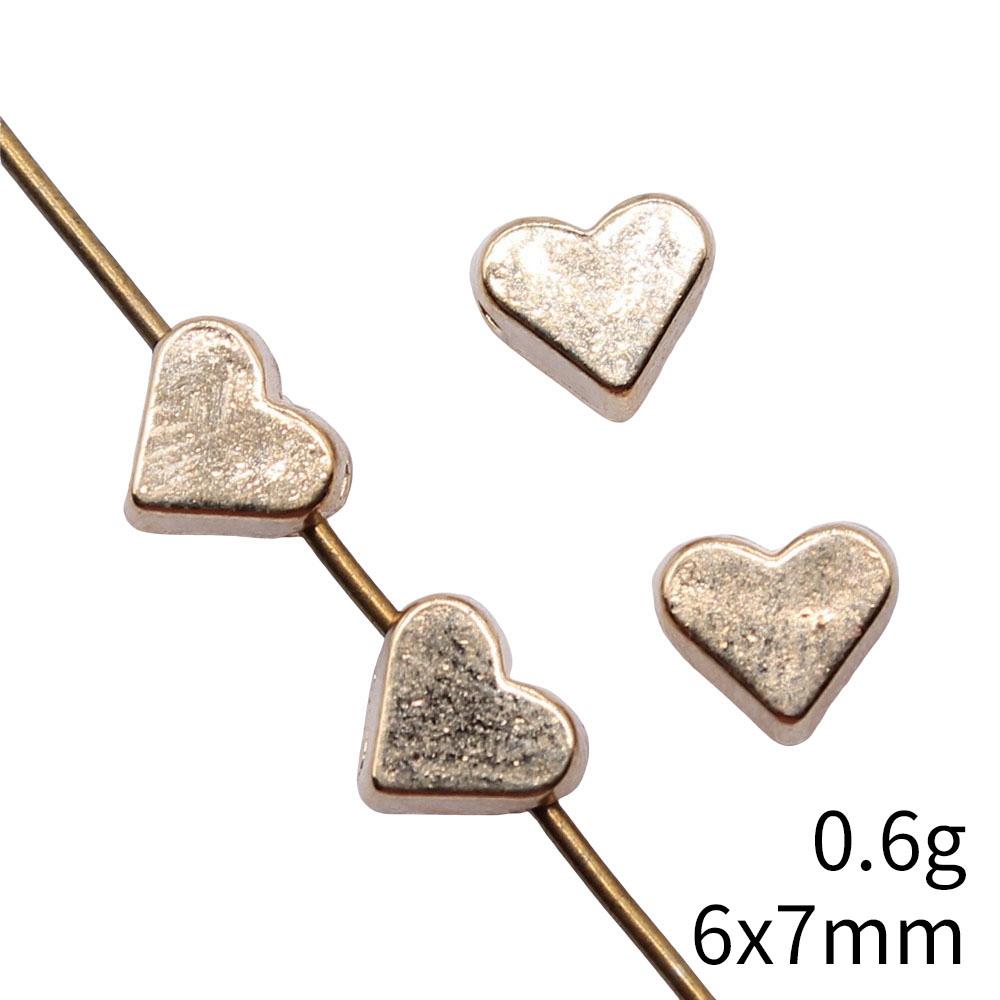 Heart Loose Beads For Valentine Bracelet Necklace DIY Vintage Jewelry Making Supplies For Charm
