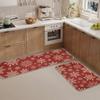 American Christmas Mat Holiday Decoration Mat Kitchen Non-slip Easy Care Crystal Velvet Mat