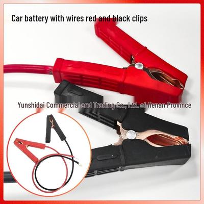 45MM Red & Black Alligator Clips, Pure Copper Jumper Cables, Flexible Car Battery Booster Tool