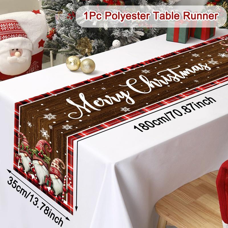 Christmas Gnome Table Runner Christmas Decorations for Home 2026 Cristmas Table Cover Navidad Noel Gift New Year 2026 Tablecloth