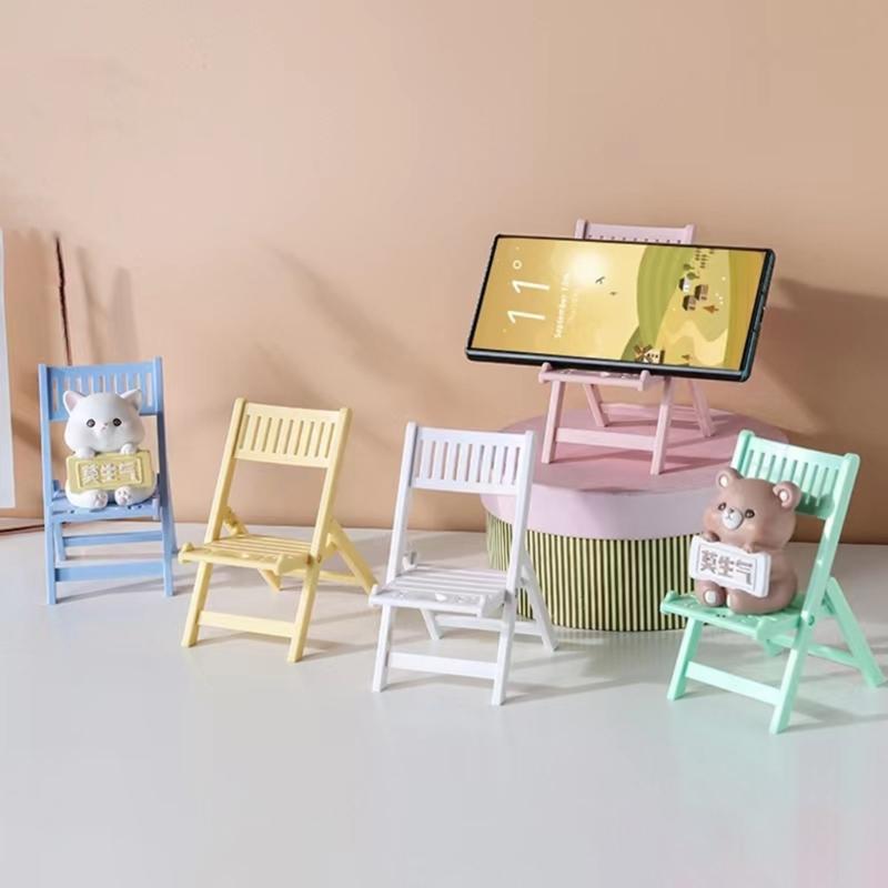 Foldable Phone Stand for Desk Chair Shape Cellphone Holder Portable Cellphone Cradle Desktop Dock Universal