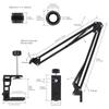 Heavy Duty Table Clamp Universal Mic Arm Stand Metal Boom for Podcast Streaming Recording with 3/8 5/8 Inch Adapter