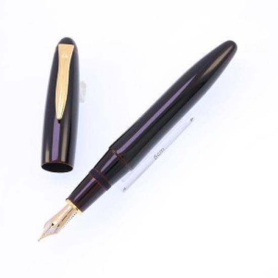 

ВЖИВАНА Платинова ручка Izumo Tamenuri Aka-Tame з широким пером (Б) чорний