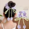 Cute Tulip Flower Large Intestine Scrunchie For Girls Sweet Hair Ornament Headband Hair Band Hair Tie Hair Accessories