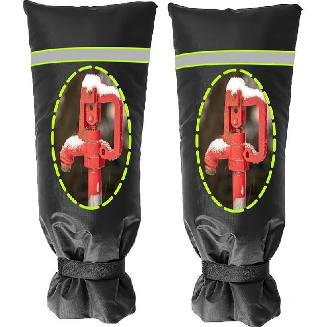 2 упаковки чехлов для уличного крана на зиму, 33 см Ш x 63,5 см В, носки-защита для уличного гидранта, утепленный чехол-защита для шлангового крана, труба крана 8.2  W x 20  H - 2 PACK