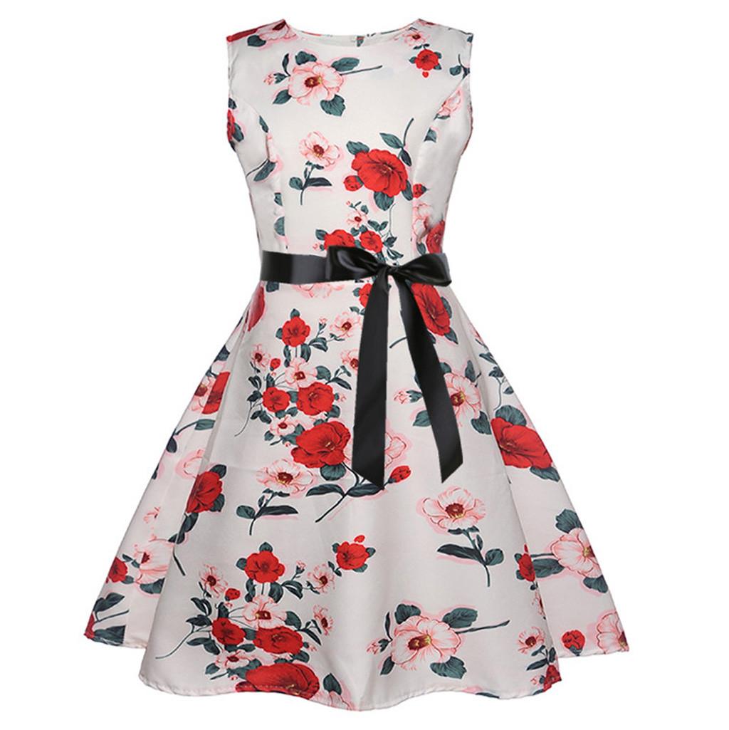 

(Курица Кунг Пао)Винтажное платье принцессы без рукавов с цветочным принтом для выпускного вечера, свободное платье