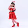 6 Pieces Christmas Elf Costume Red Shawl Winter Girls Boys Clothes With Hat For Christmas Eve Party New Year Children Outfit Set
