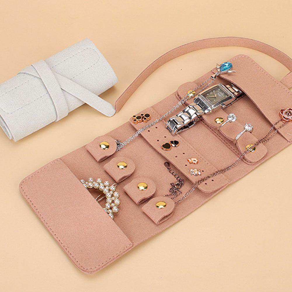 Jewelry Organizer Watch Bracelet Holder Foldable Design Ear Stud Storage Bag  Lady