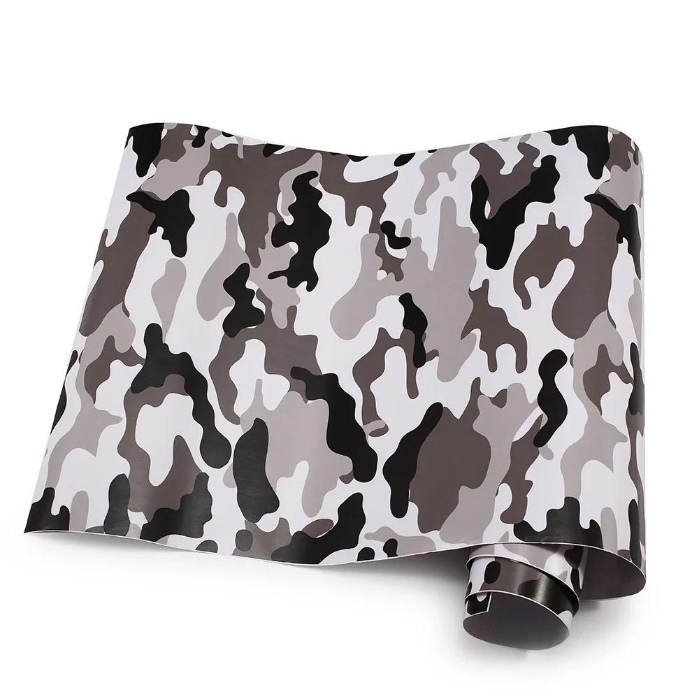 Car Black White Series Camouflage Sticker Self Adhesive Waterproof  Camo Film Autobody Color Change Computer Motorcycle Sticker