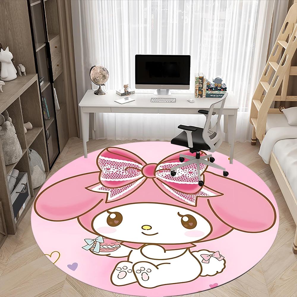 My Melody, Sanrio Office Round Area Rug,  Under Office Chairs Bedroom Living Room Home Decor a0908148