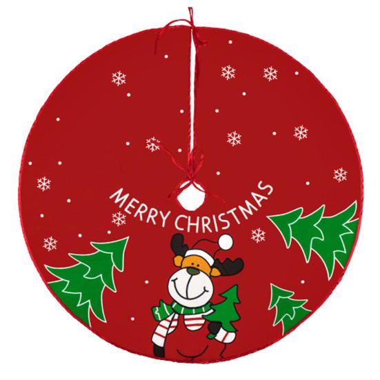 Excellent Christmas Tree Skirt Fine Workmanship Hemp Weave Santa Xmas Bottom CDN