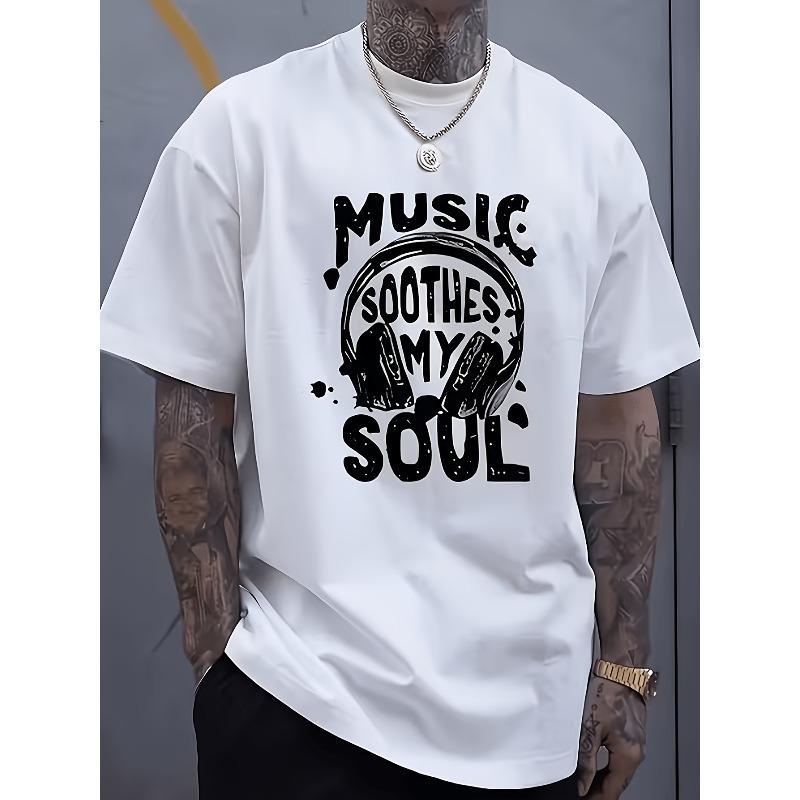 European Sizes New Men'S Round Neck Casual Short Sleeve Regular Fit Machine Washable Fit for Body Short Sleeve Printed T Shirt