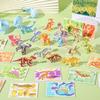 50pcs 3D Cartoon Car Paper Jigsaw Puzzle Construction Truck Toys Kids Birthday Party Favors Gift for Children Early Education