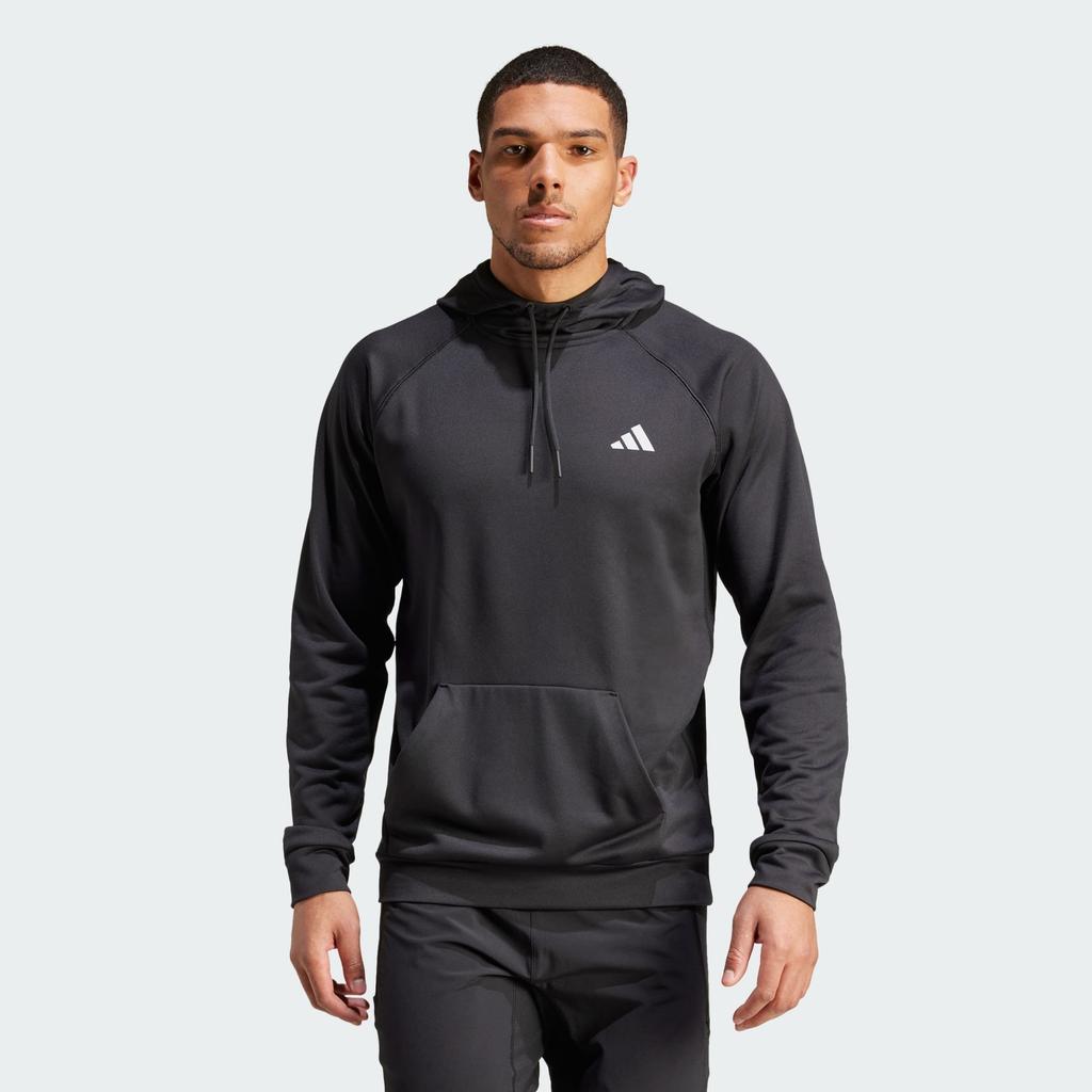 Adidas Logo Breathable Pullover Outdoor Training Long Sleeve Hoodie Men Hoodies Black IM7488