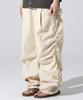 XTONZ Xp291 Pile Side Shirred Wide Cotton Pants (Cream)