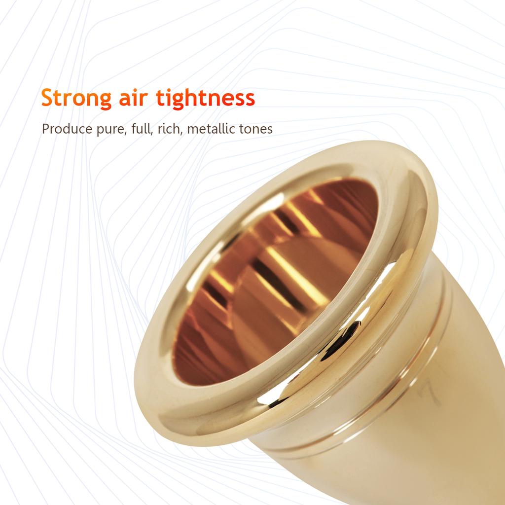 Tuba Mouthpiece Solid Durable Brass Construction Silver Plated Musical Instrument Accessories