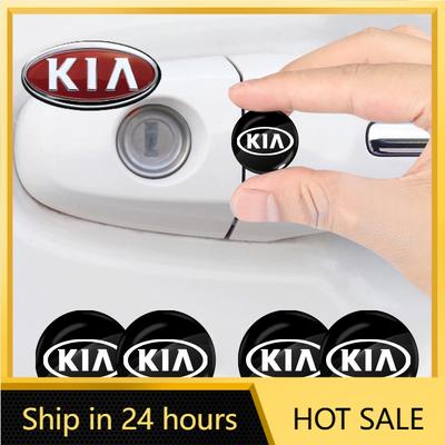 2026 Hot Car Sticker 2/4/6PCS Car Door Keyhole Sticker Lock Protection Dustproof For KIA Rio Ceed Sportage Cerato Soul Sorento F