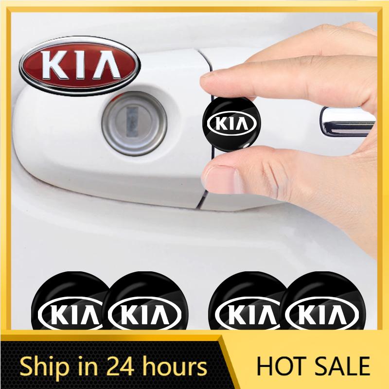 2026 Hot Car Sticker 2/4/6PCS Car Door Keyhole Sticker Lock Protection Dustproof For KIA Rio Ceed Sportage Cerato Soul Sorento F