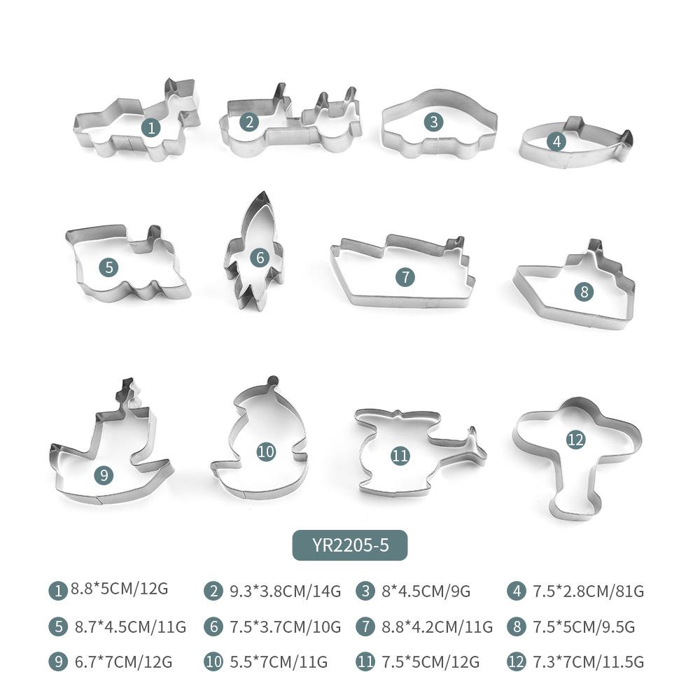 Stainless Steel Biscuit Mold, Airplane Car Transportation Series, Household Cake Molding, Rice Ball Mold