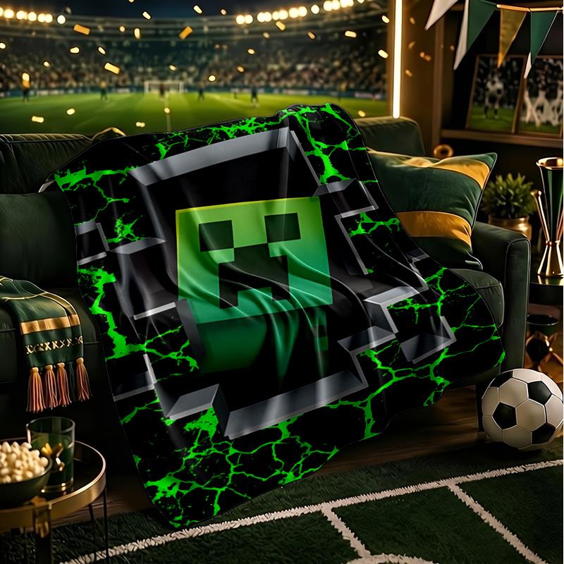 Mine-craft game Blanket Lightweight Ideal Bedding Blanket Perfect for Travel, Camping, Living Rooms, Offices, Sofas, Fan Christmas gift